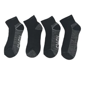 NWOT MICHAEL KORS 2 Pair Mens  1/4 Black Gray Perfornance Cushion Socks XL 7-11